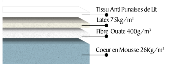 Matelas Acoplex Couchage Latex Anti Punaise de Lit – Image 5